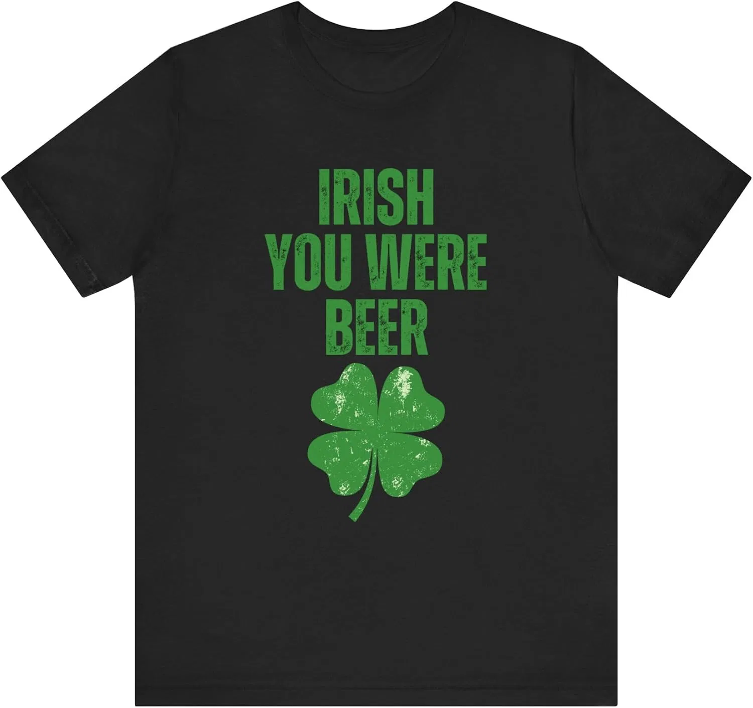 Футболка с принтом Irish You Were Beer Bella Canvas 3001, Black