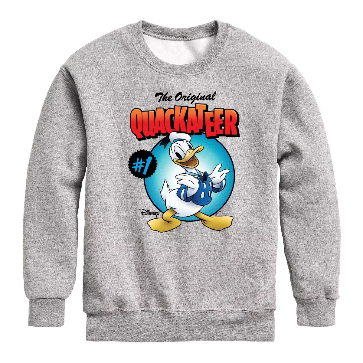 Детский свитшот с принтом Quackateer Disney, Athletic Heather