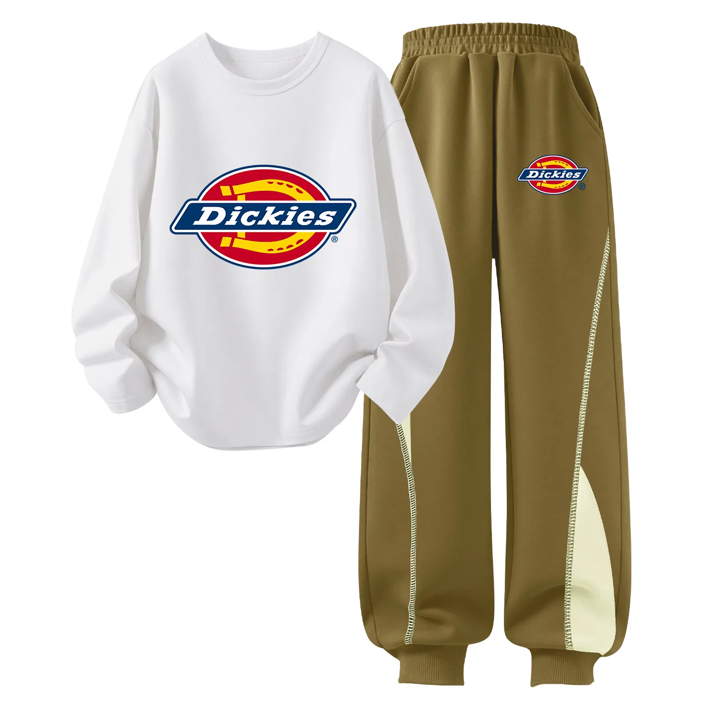Детский спортивный комплект с воротником-поло, модель Standard Thick White+Standard Thick K Navy Blue, Dickies, Standard Thick White/Standard Thick K Navy Blue — фото 4