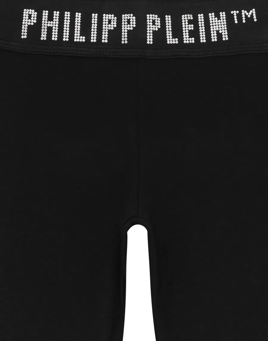 Узкие леггинсы Philipp Plein черного цвета — фото 3