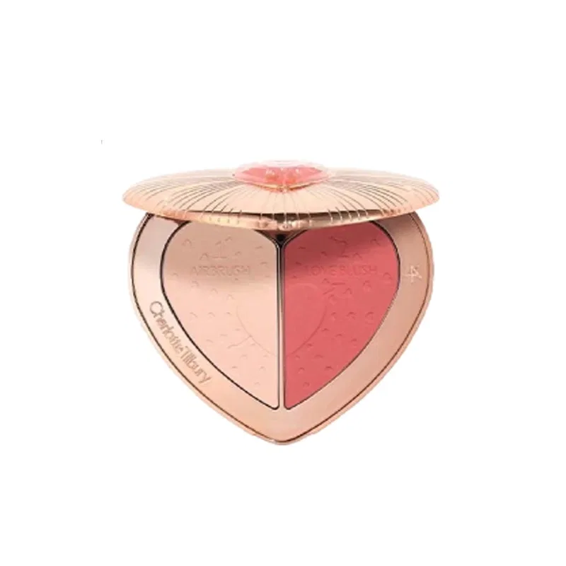 Женские румяна-палитра Charlotte Tilbury Two Tone Blush Palette, Heart Matte, Wooden Rose