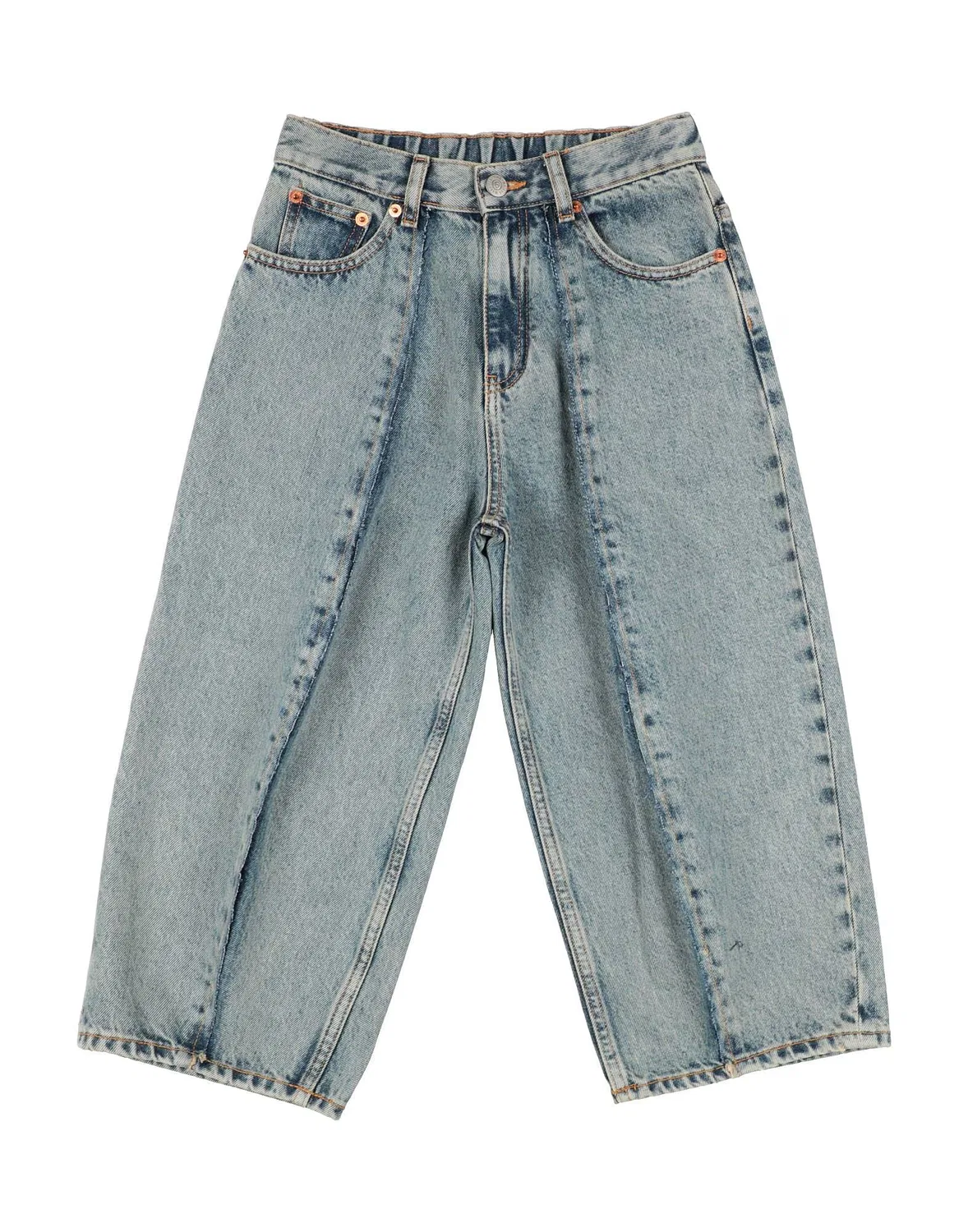 Детские джинсы для девочек с широкой штаниной MM6 Maison Margiela, синий