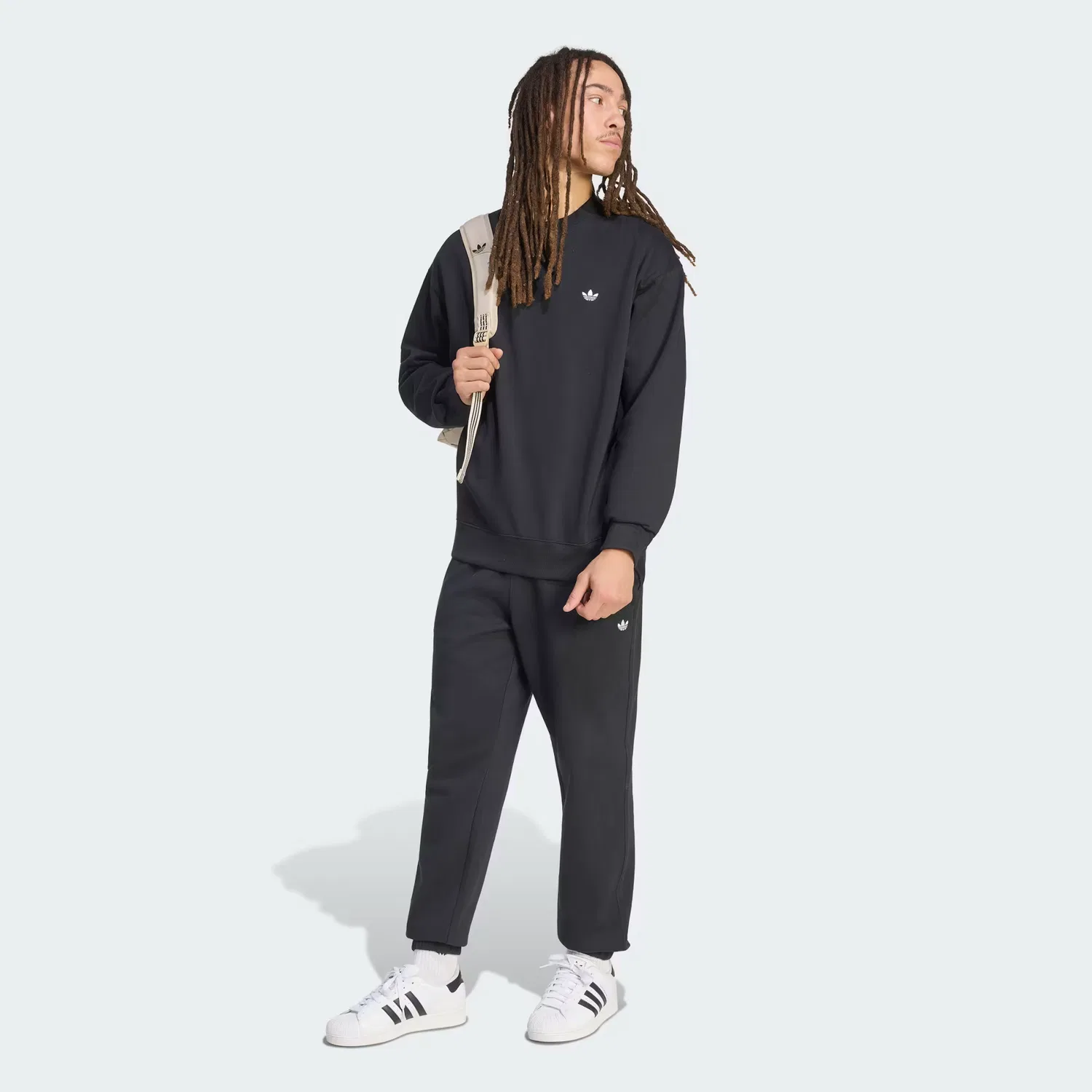 Мужские спортивные штаны прямого кроя TREFOIL ESSENTIALS Adidas Originals, черный — фото 4
