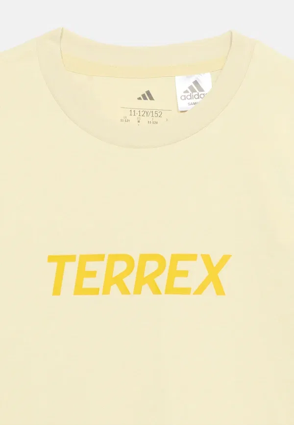 Футболка с логотипом, унисекс, спортивная футболка с коротким рукавом Adidas Terrex, желтый — фото 4