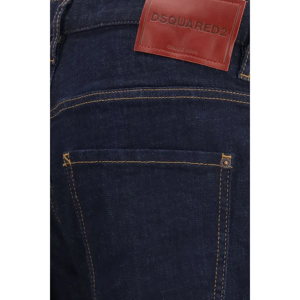 Мужские джинсы зауженного кроя Blue Cotton Slim Fit Jeans Dsquared2, Blue — фото 3