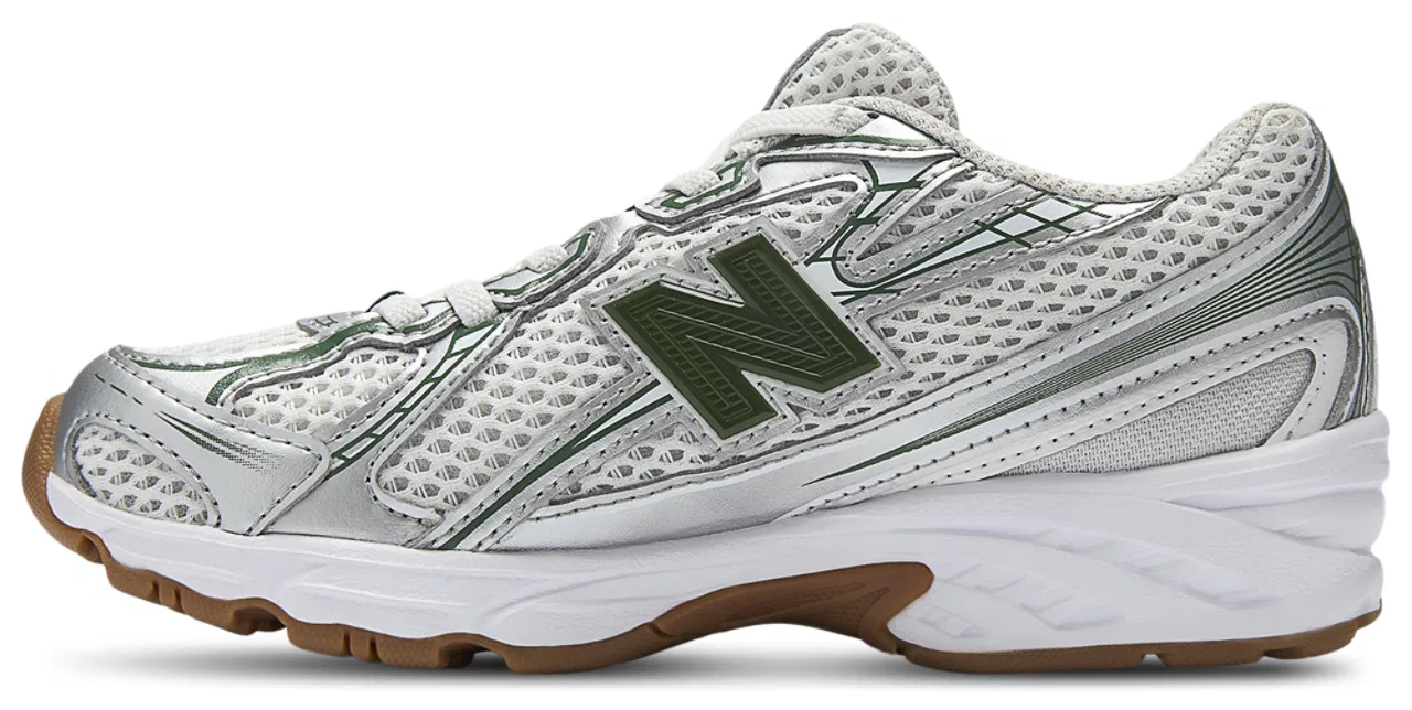 Кроссовки для мальчиков 740 New Balance, цвет Silver Metallic/Green — фото 2