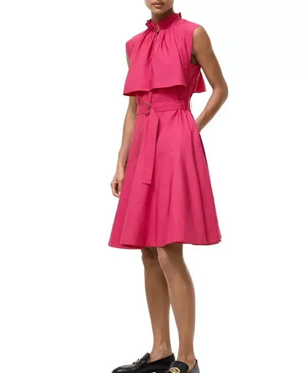 Женское платье без рукавов Cotton Poplin Dress Burberry, Mauvewood Pink
