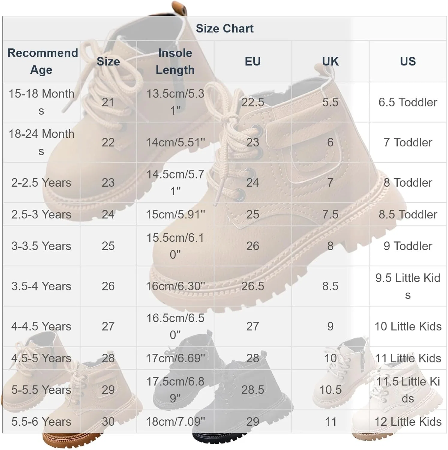 Детские зимние ботинки для девочек с принтом SHOPESSA, Khaki — фото 4
