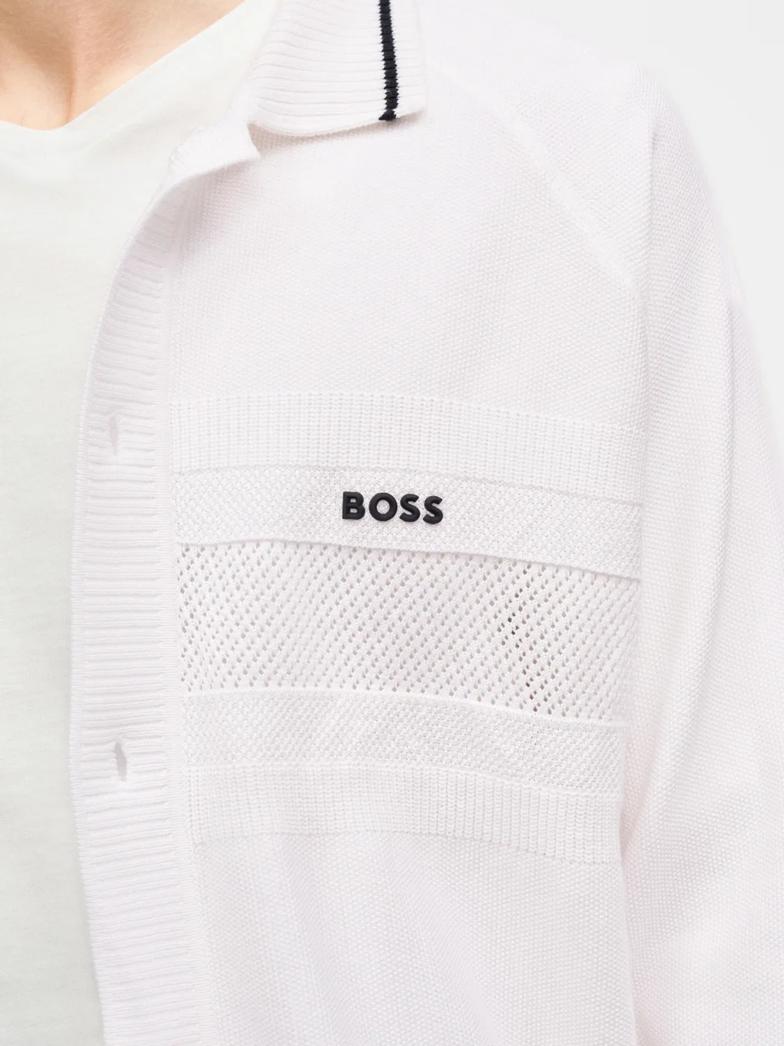 Вязаный кардиган Boss Member белого цвета — фото 2