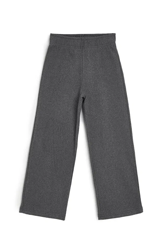 Детские спортивные штаны для девочек с широкой штаниной Basics Comeor, Smoke Grey — фото 3
