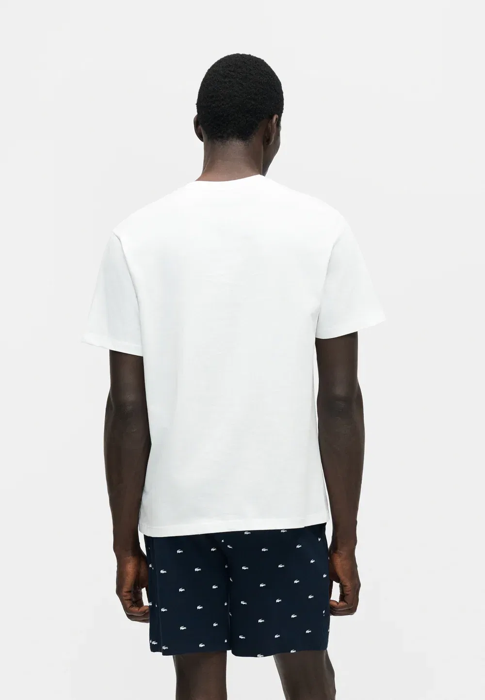 Домашняя одежда в виде футболки - пижамная футболка Lacoste, White/Bordeaux — фото 3