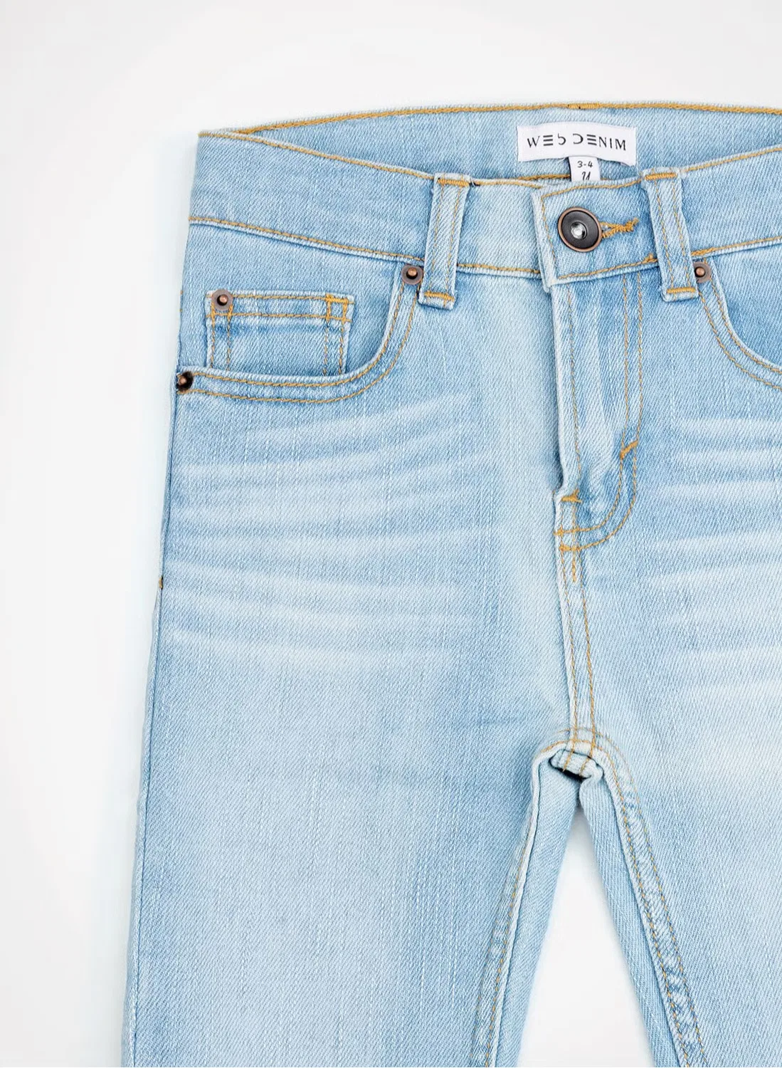 Джинсы хлопковые для мальчиков, Web Denim, голубой — фото 3