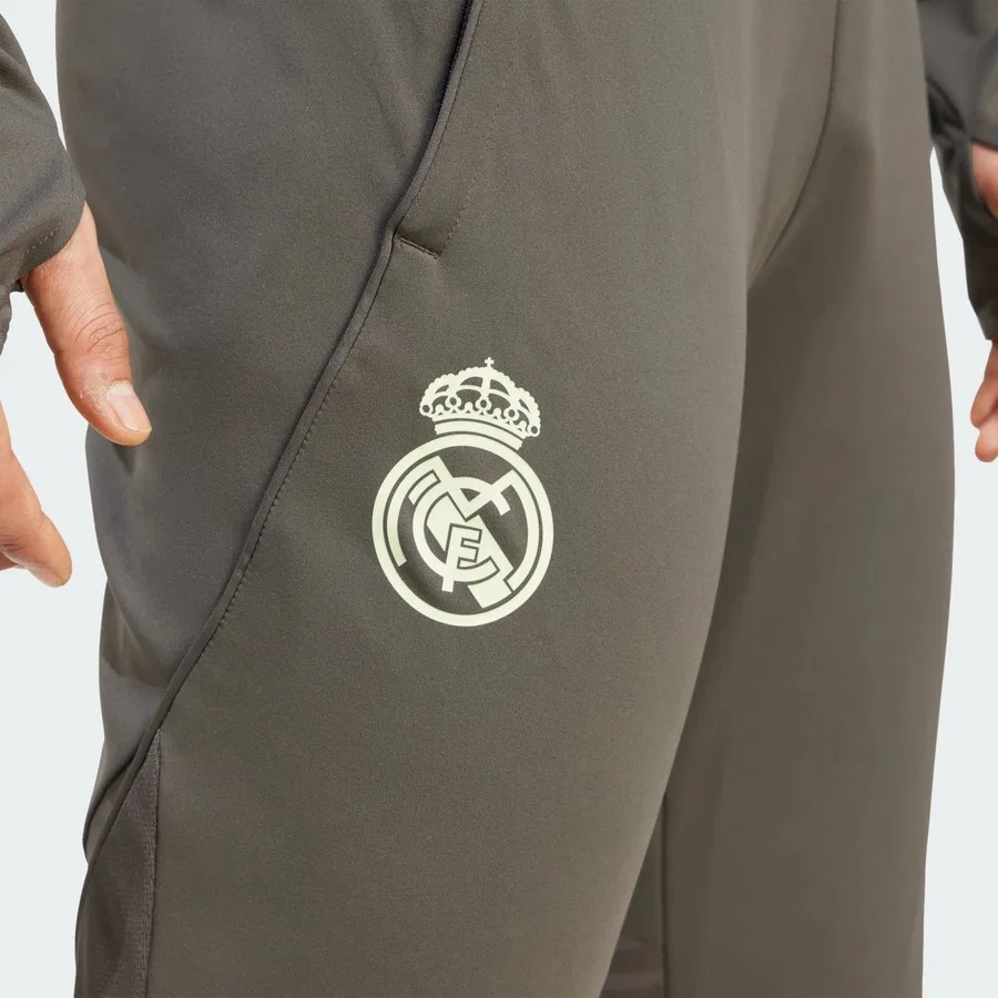 Штаны тренировочные с длинным рукавом Real Madrid Tiro 25 Competition adidas, Серый — фото 4