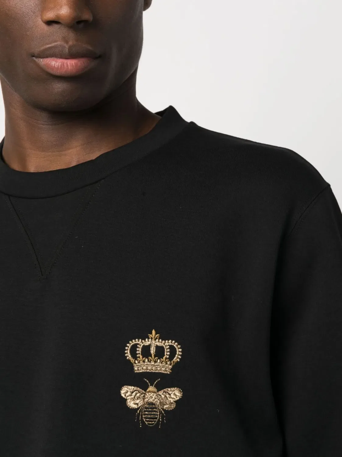 Dolce & Gabbana Свитшот джерси с вышивкой черный — фото 3