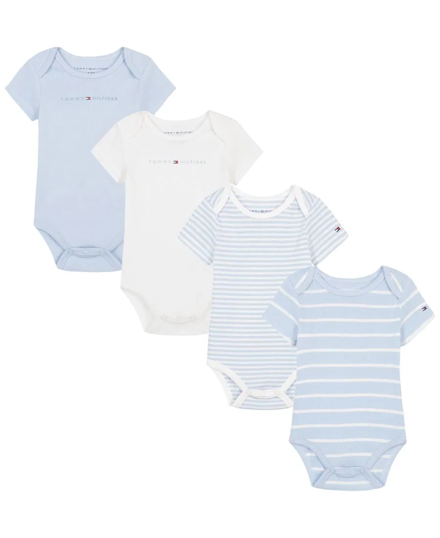 Комплект боди с коротким рукавом с принтом Tommy Hilfiger, Blue/White — фото 2