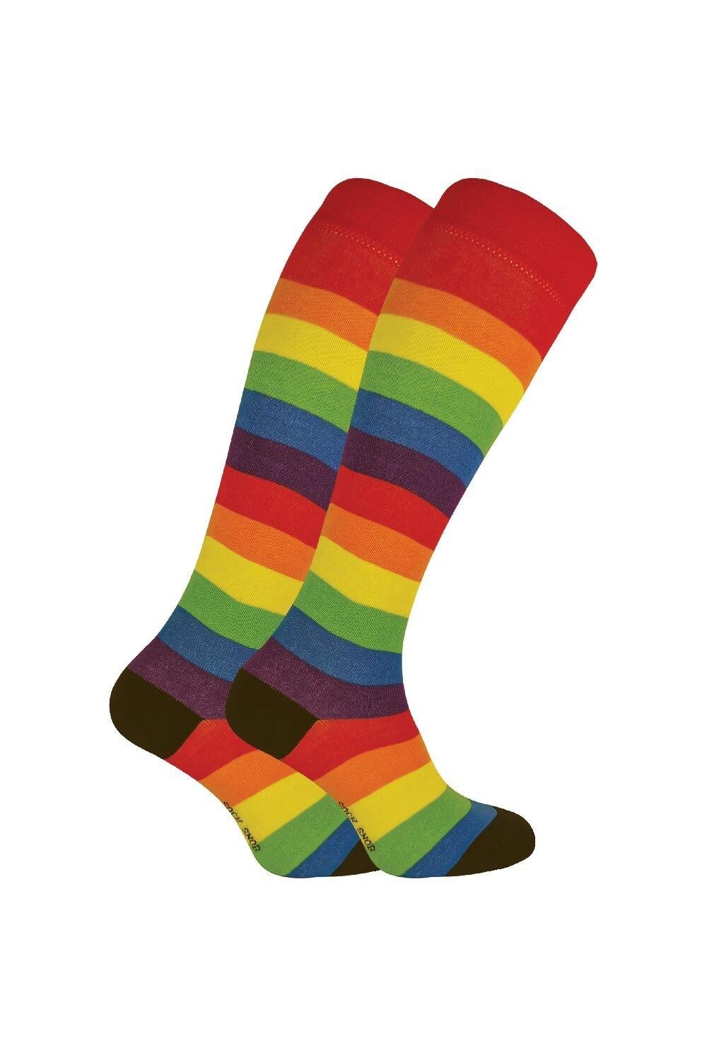 

2 пары очень длинных мягких дышащих бамбуковых носков до колена Sock Snob, мультиколор