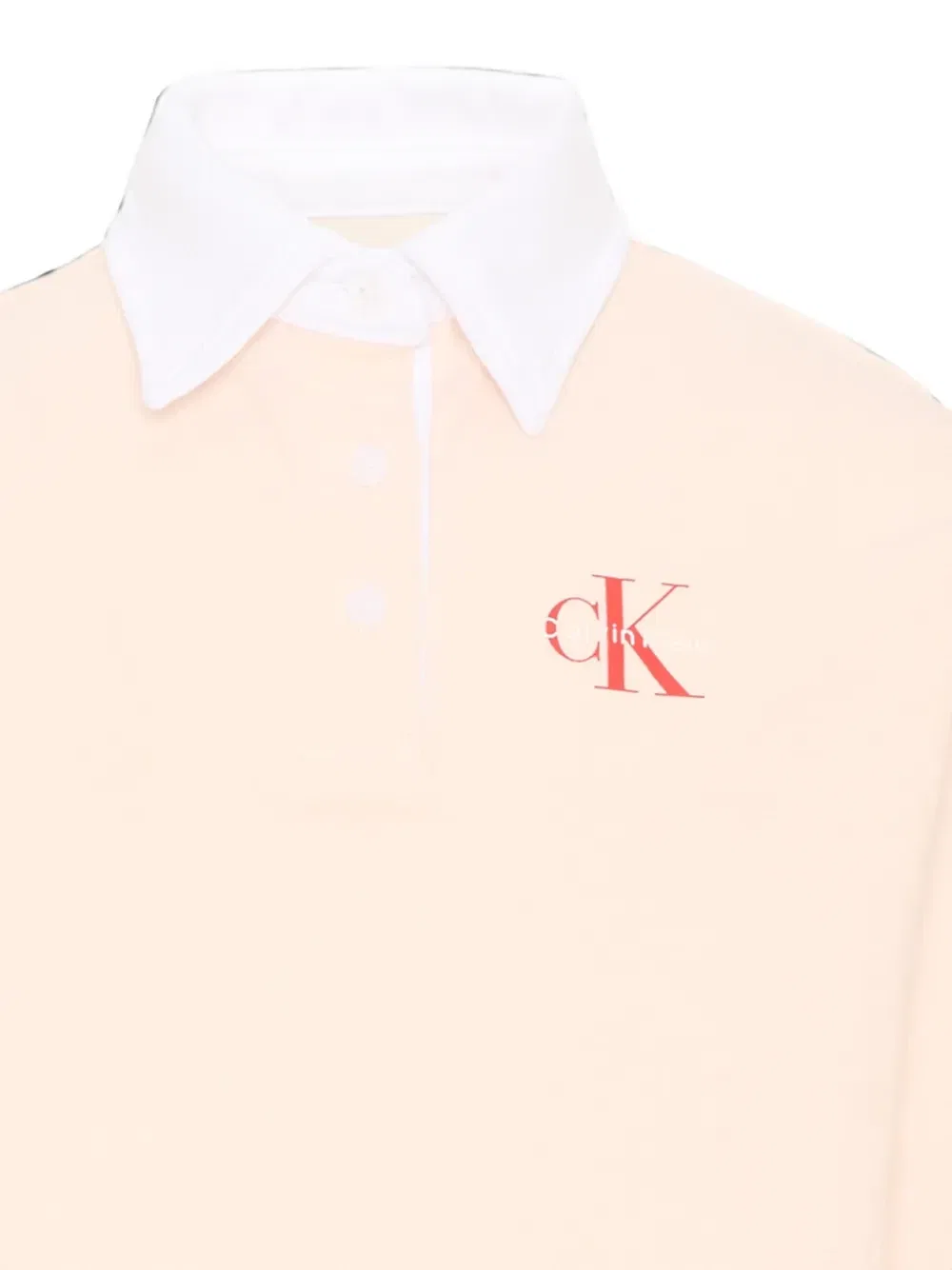 Поло с длинными рукавами и логотипом Calvin Klein Kids, розовый — фото 3