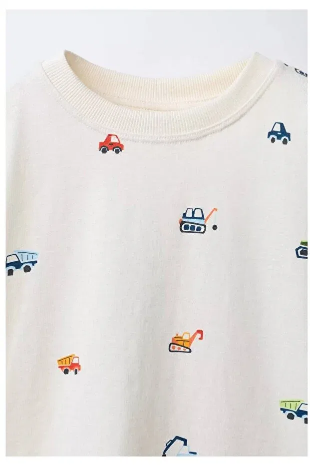 Детская футболка для мальчиков с принтом Business Machines Printed Leni Kids, Multicolor — фото 2