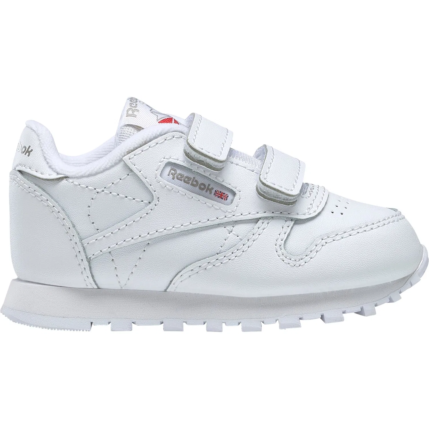 Детские кроссовки с кожаным верхом Reebok Classic, White/Carbon/Blue — фото 2