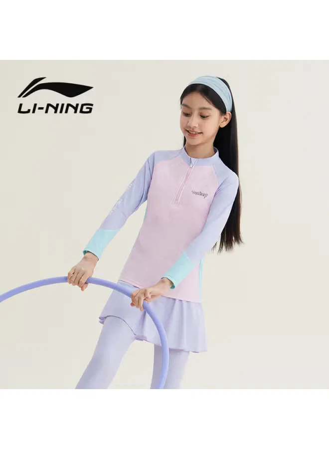 Костюм для серфинга с длинным рукавом и защитой от солнца с принтом Li-Ning, фиолетовый