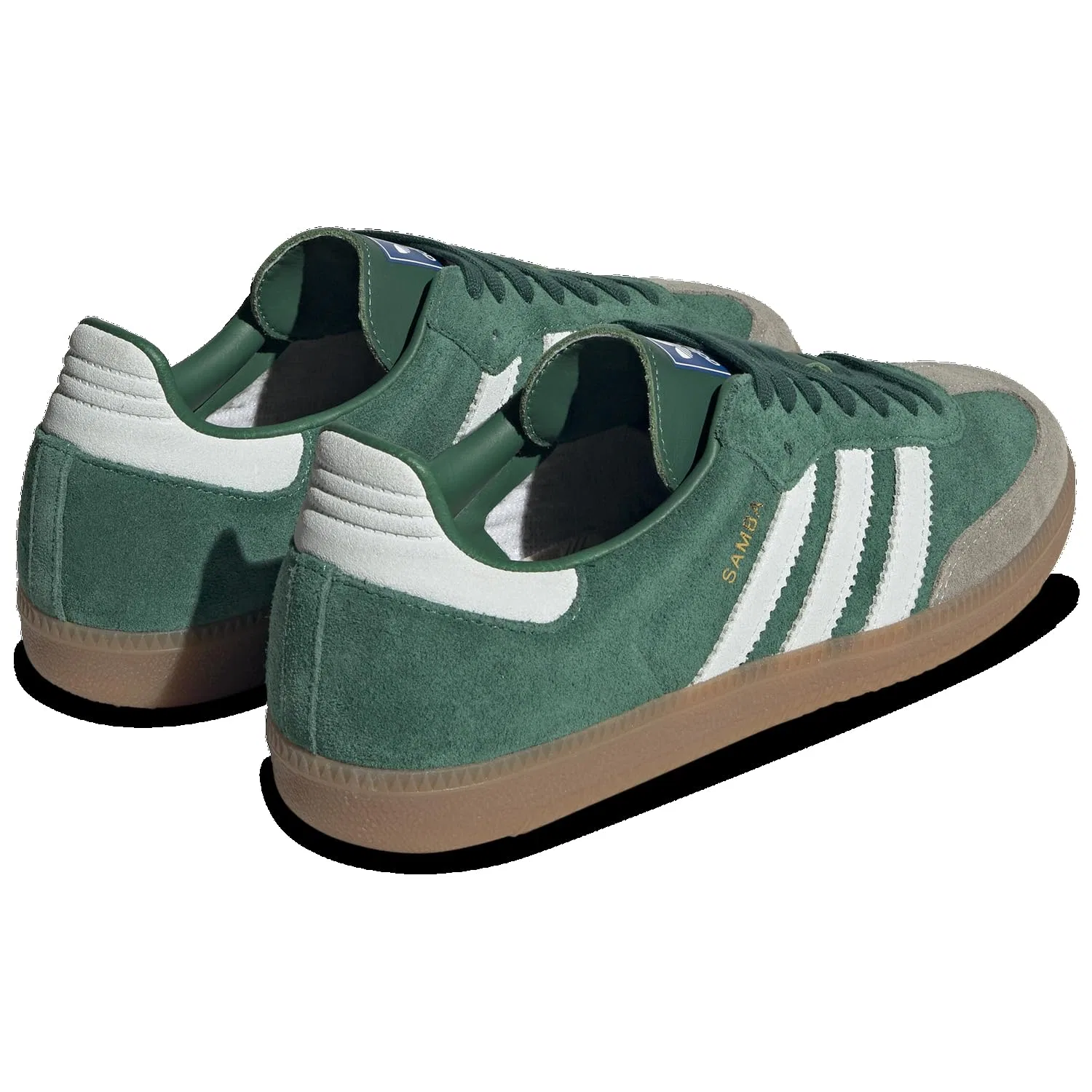 Детские кроссовки с полнозернистым верхом Samba Adidas, Collegiate Green Bianche Gum — фото 3