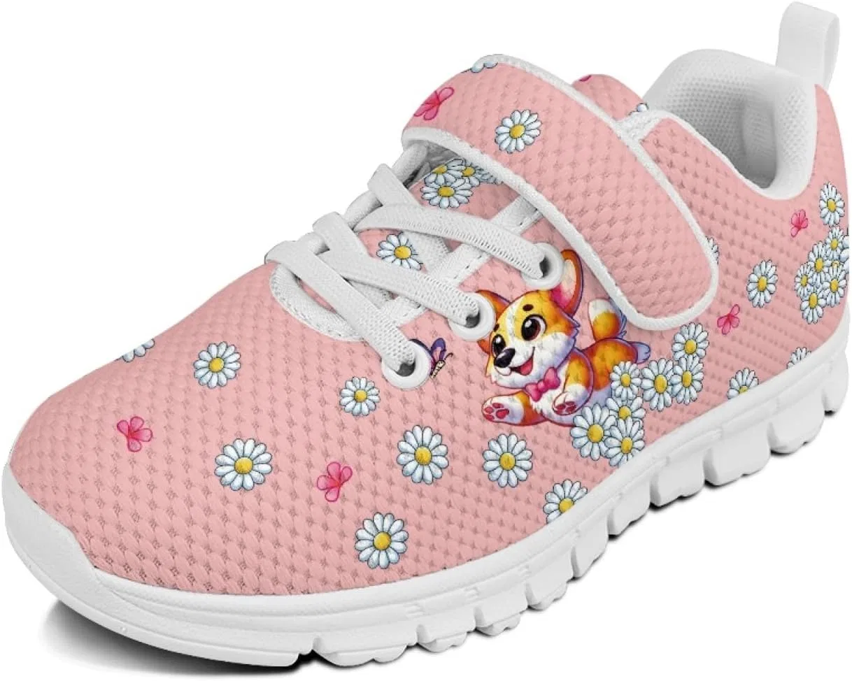 Детские кроссовки для девочек с принтом Dajingkj, Cute Dog Daisy White