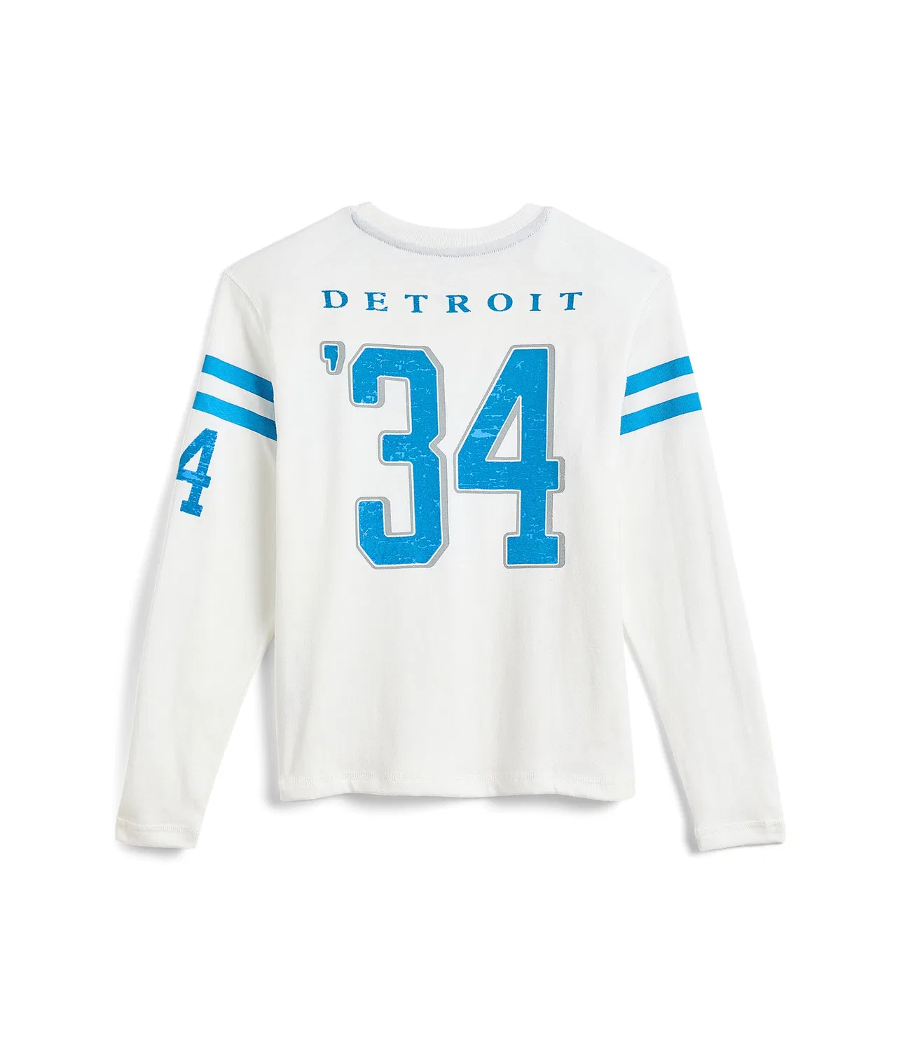 Футболка с длинными рукавами в полоску с символикой команды NFL Detroit Lions (для маленьких и больших детей) Junk Food Clothing Kids, Vintage White — фото 2
