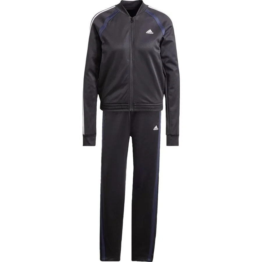 Спортивный костюм с молнией, длинным рукавом, в полоску, Sportswear IX1106 Teamsport Track Suit adidas, Черно-белый — фото 3