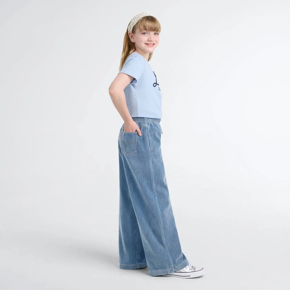 Свободные джинсы с высокой посадкой для девочек 7-16 лет Levi's, Canyon Dream - Medium Wash — фото 2