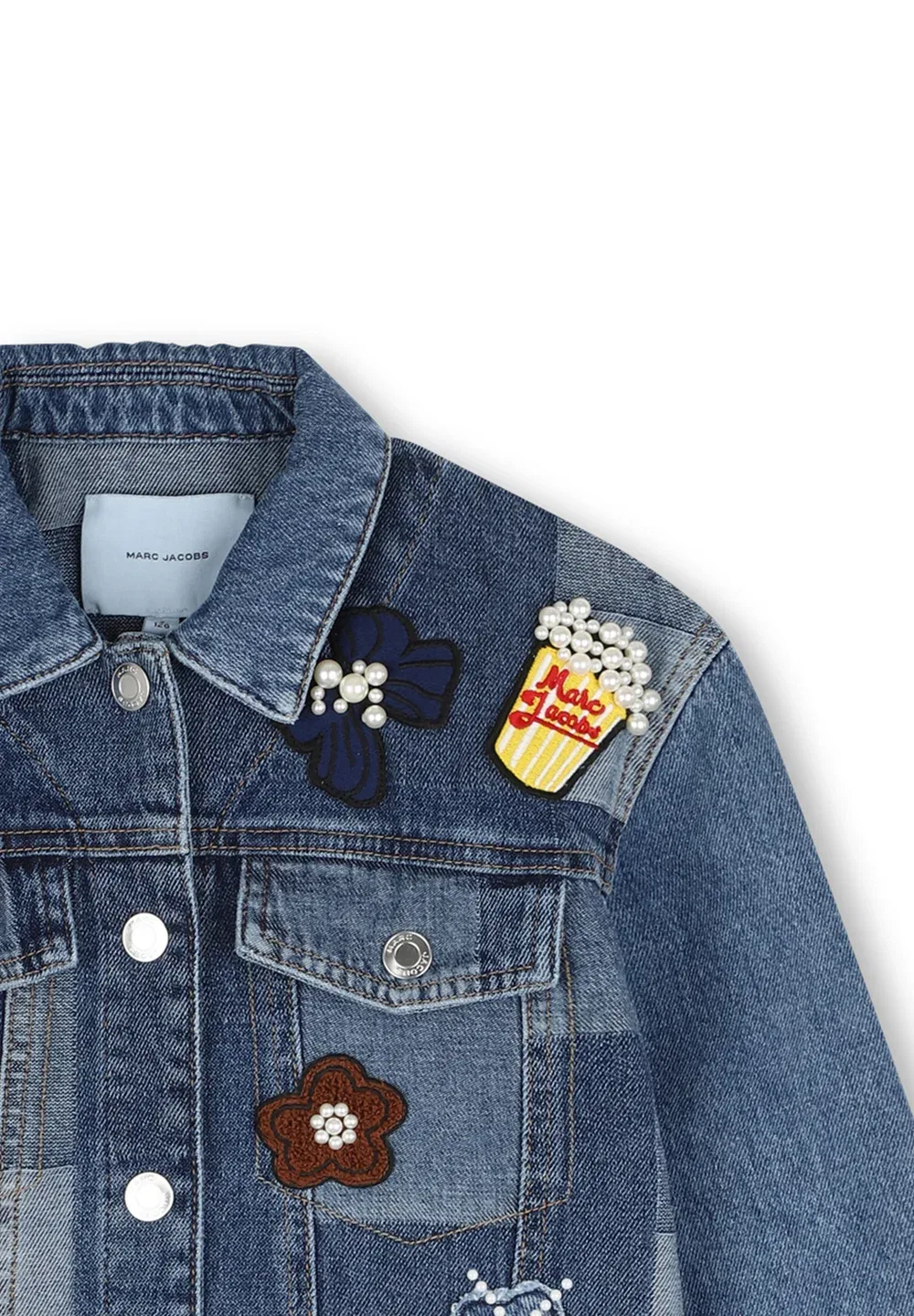 Джинсовая куртка - джинсовая куртка Marc Jacobs Kids, Denim Blue — фото 4