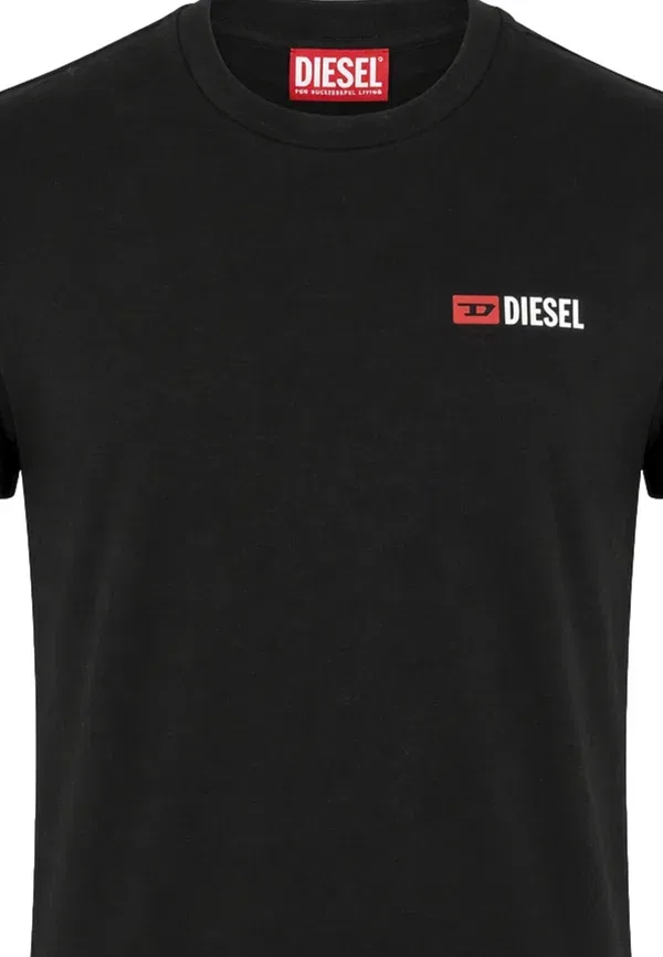 Футболка унисекс - базовая футболка Diesel, черный — фото 3