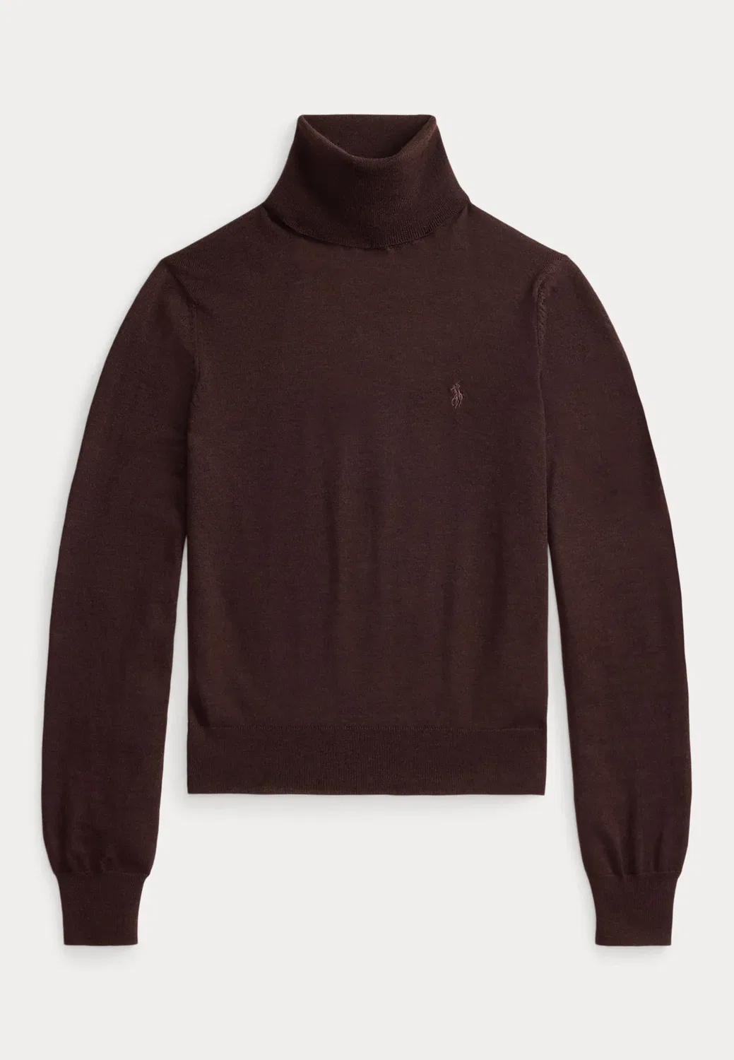 Шерстяная водолазка - джемпер Polo Ralph Lauren, Deep Chocolate Melange — фото 4