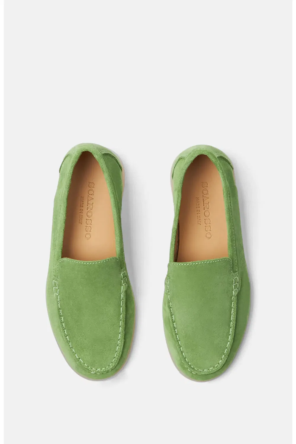 Туфли лоферы облегченные Ludovica Scarosso, Light Green - Suede — фото 3