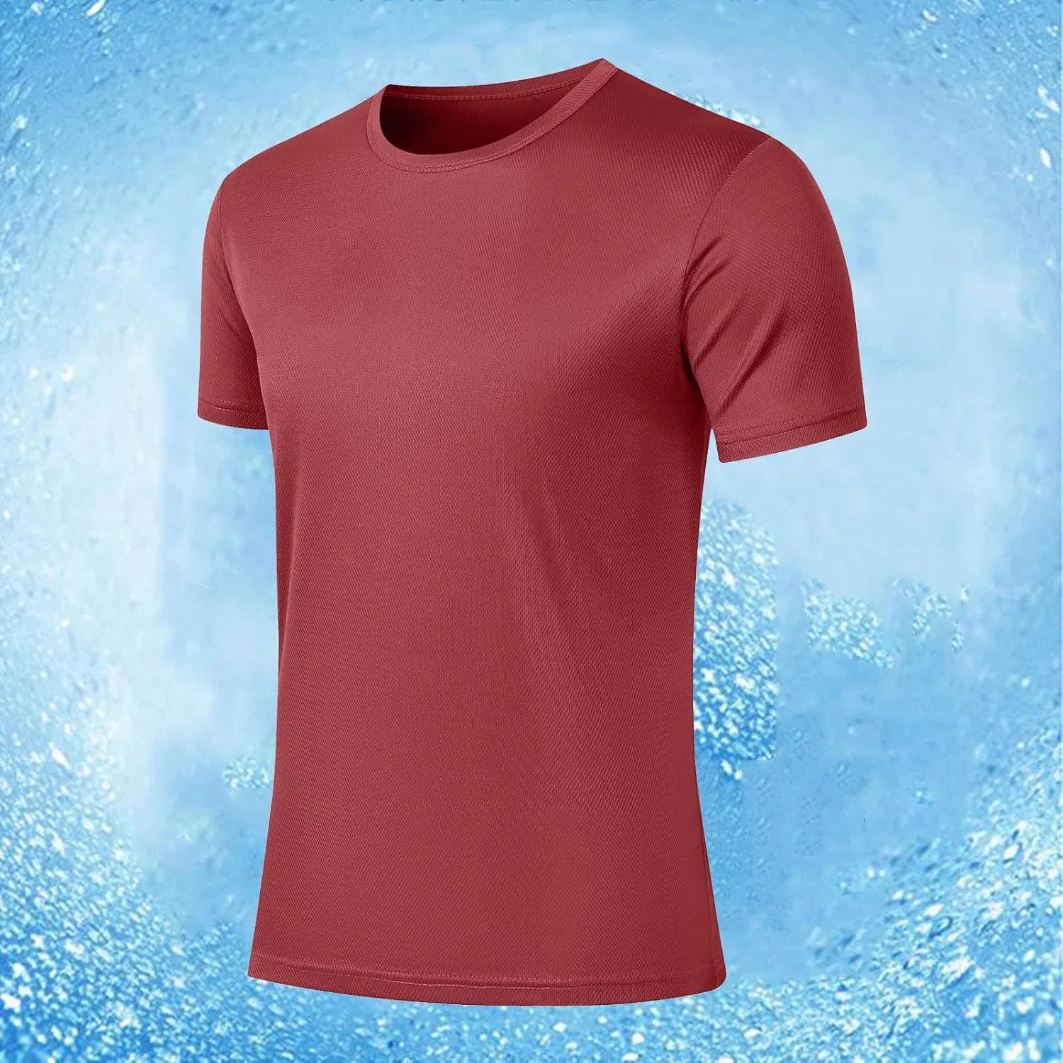 Мужская быстросохнущая футболка Rash Guard Athletic, Wine — фото 2