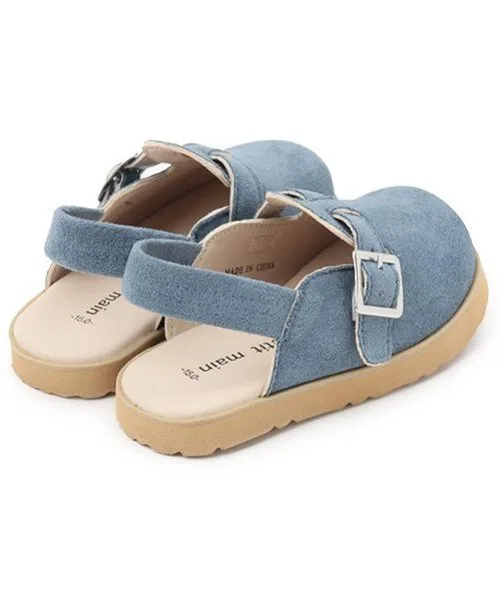 Детские сандалии-кроксы с ремешком, модель Clog Shoes, petit main, Blue — фото 2