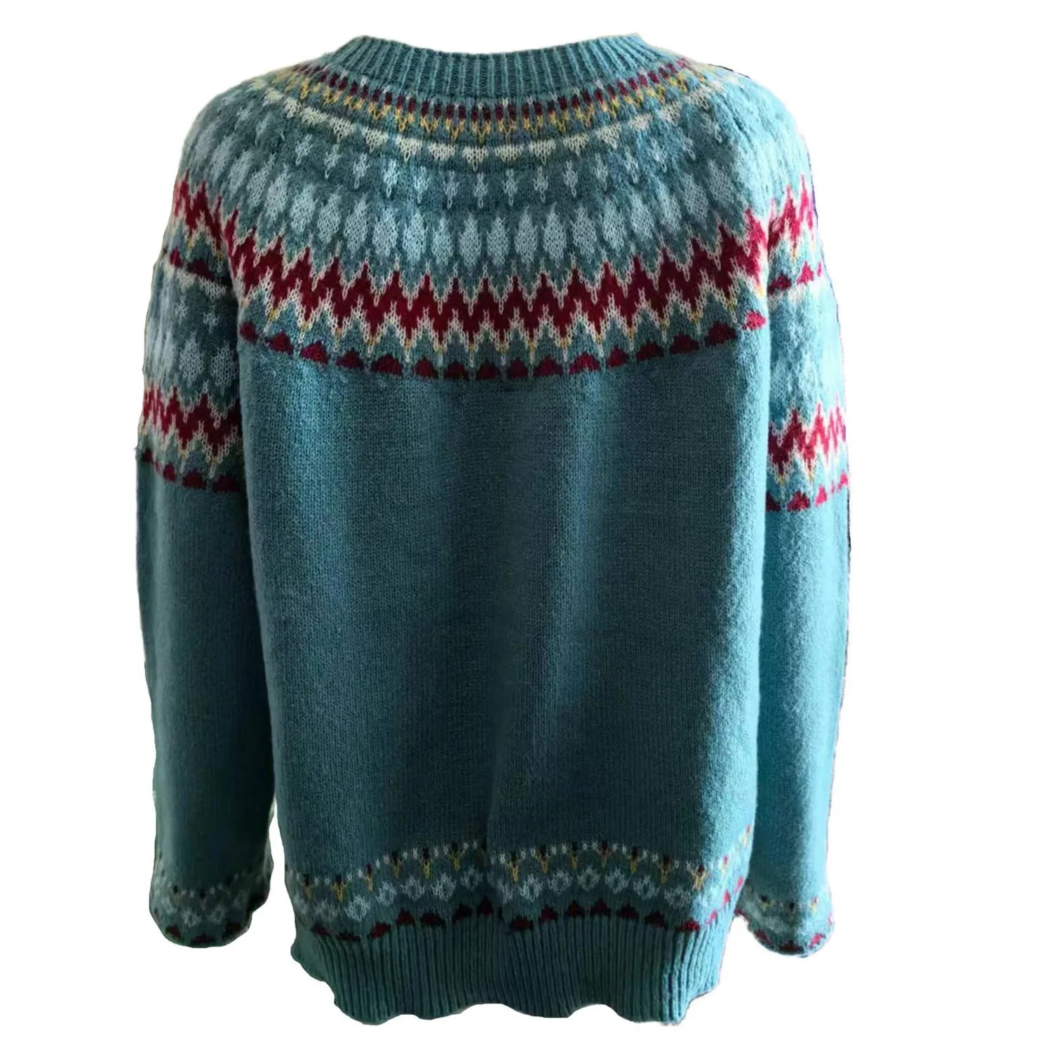 Женский свободный свитер с длинным рукавом Christmas Jumper, Blue — фото 3
