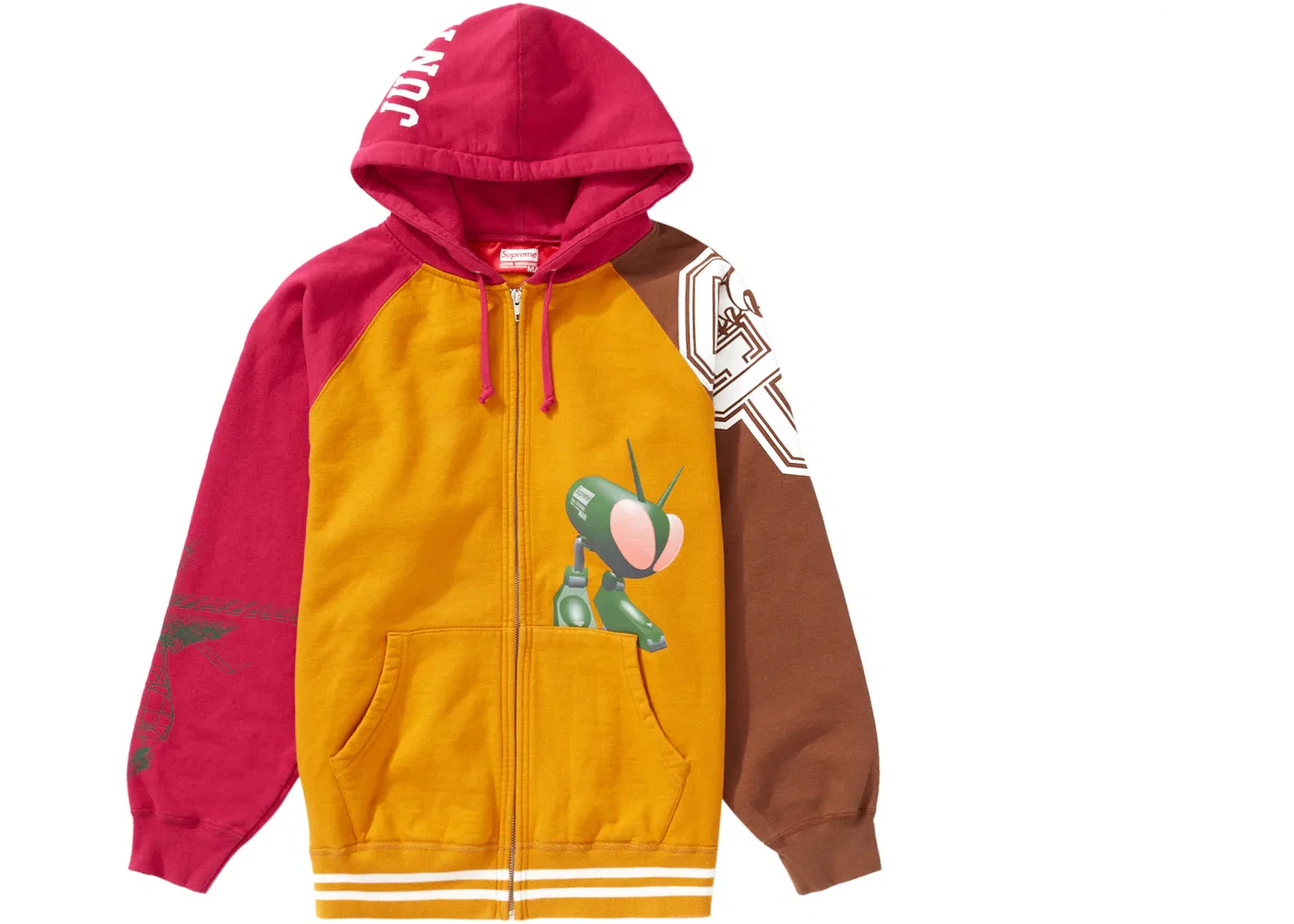 Мужская худи на молнии с капюшоном JUNYA WATANABE CDG MAN Supreme, Gold