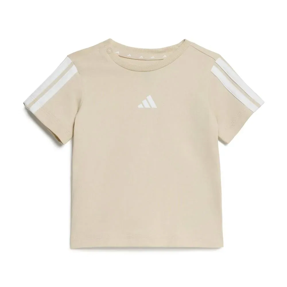 Детский комплект для девочек с коротким рукавом Adidas, Beige — фото 2