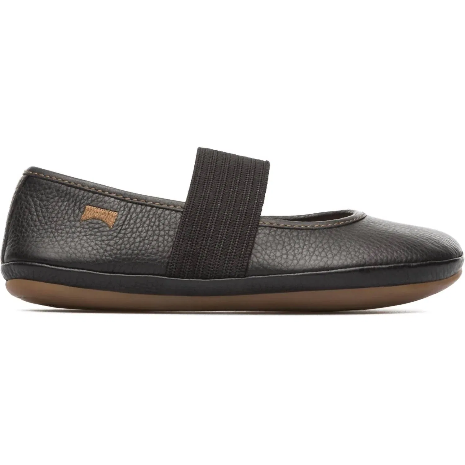 Детские балетки для девочек на плоской подошве из мягкой кожи Right Ballerina Camper, Sella Negro