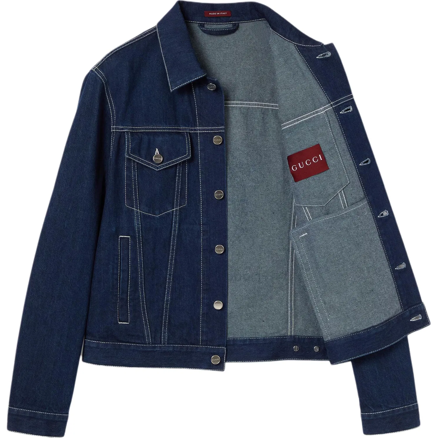 Джинсовая куртка Gucci Dark Blue, мужская, темно-синяя — фото 3