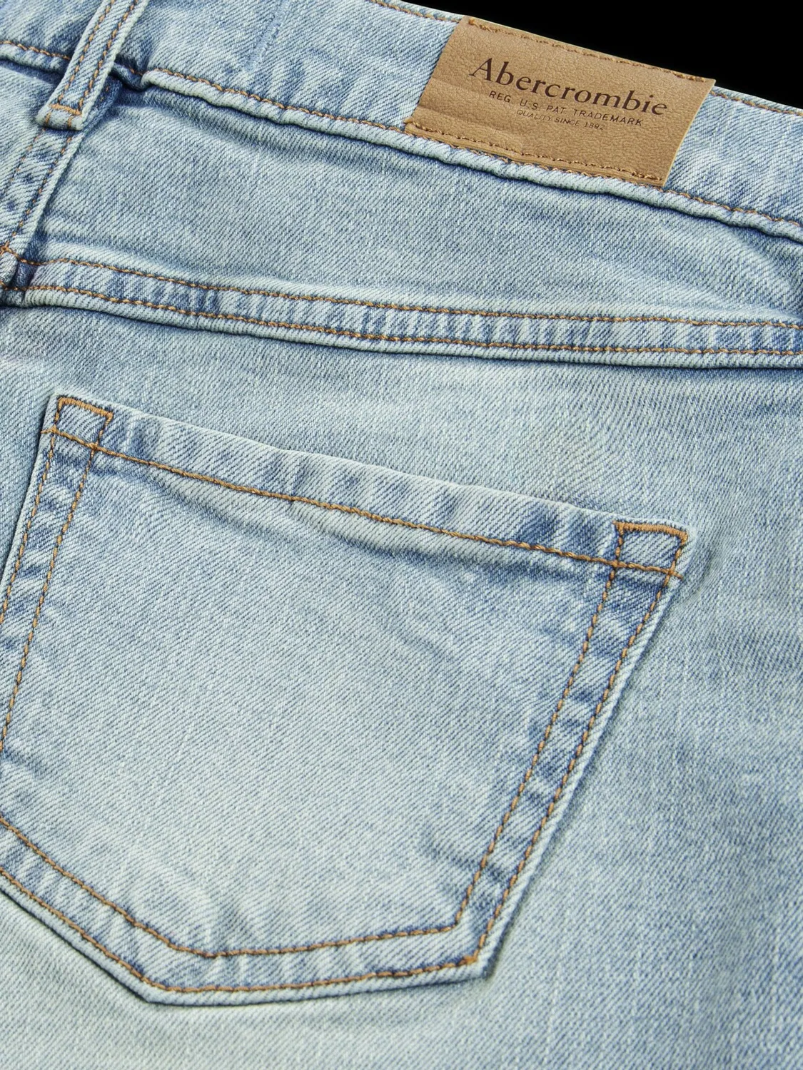 Шорты джинсовые, высокая посадка Abercrombie & Fitch, синий — фото 4