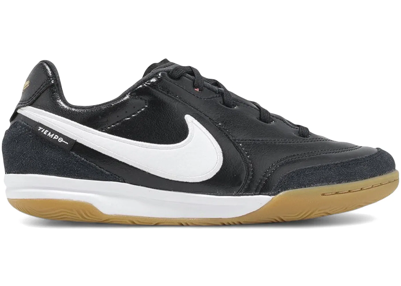 Детские кроссовки с длинным шнурованием Nike Tiempo Streetgato IC, Black/White