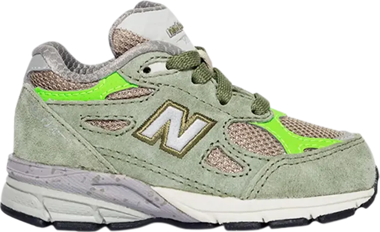 Кроссовки New Balance Patta x 990v3 Toddler 'Keep Your Family Close', зеленый — фото 2