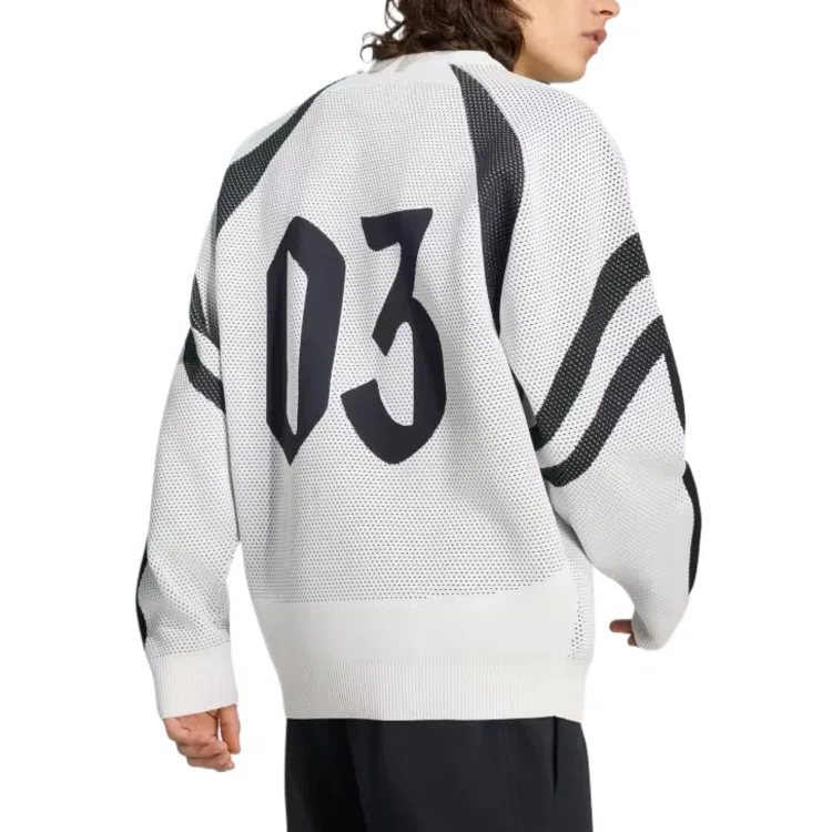 Мужской свитшот с круглым вырезом Adidas, White/Black — фото 4