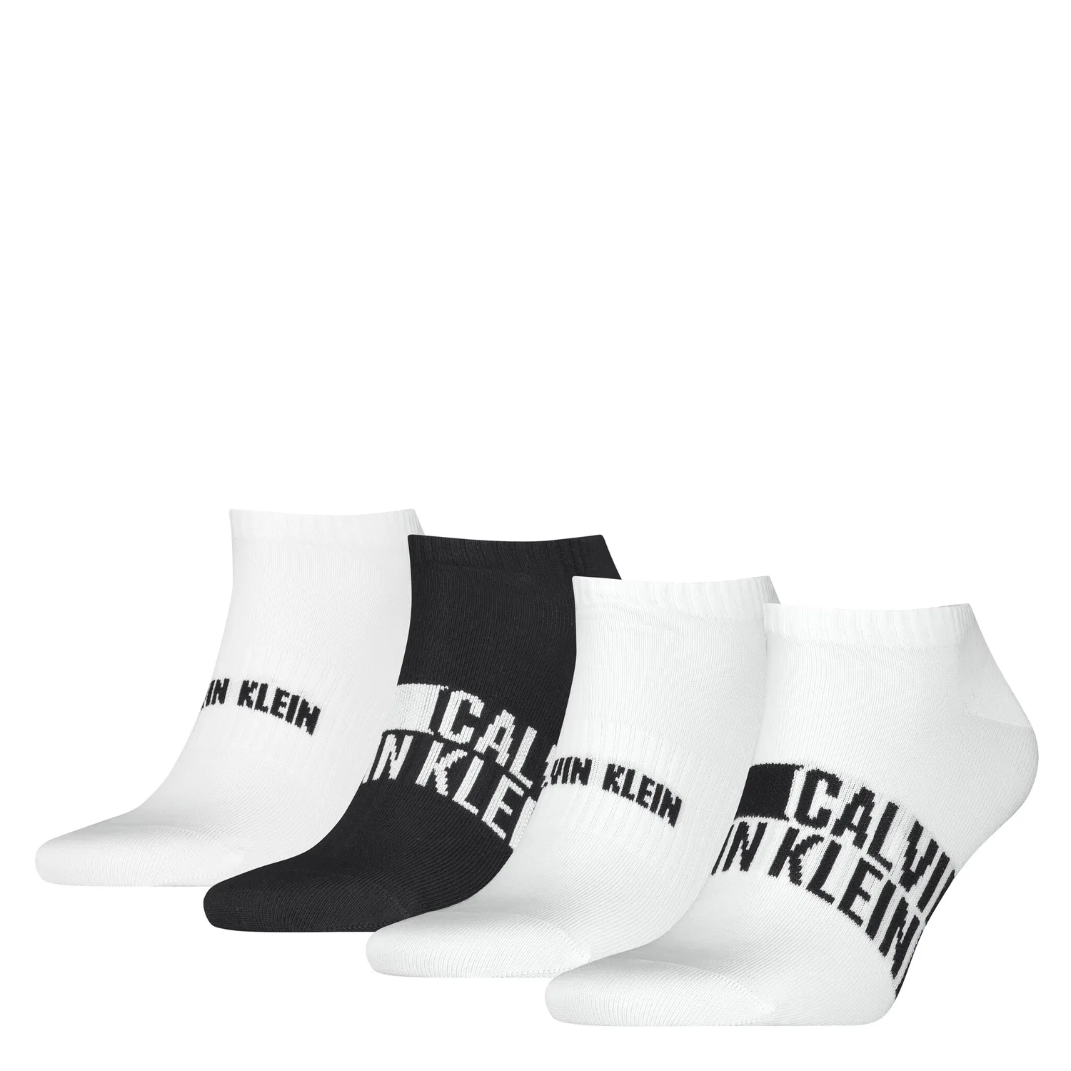 Мужские короткие носки-следы Calvin Klein, White/Black
