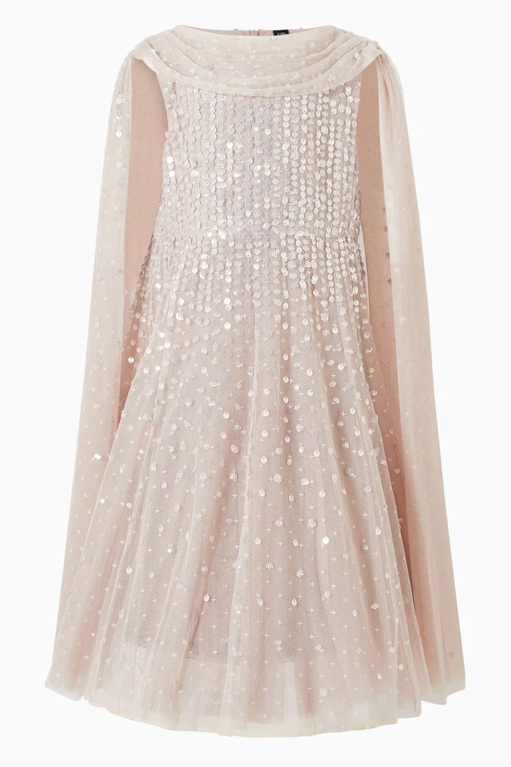 Платье с накидкой и пайетками Moonlight Sequin-embellished Cape Dress Needle & Thread