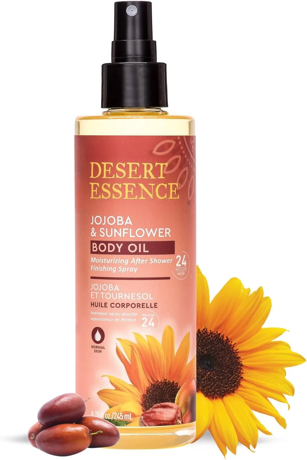 Масло для тела Спрей Jojoba Sunflower Desert Essence, 250 мл