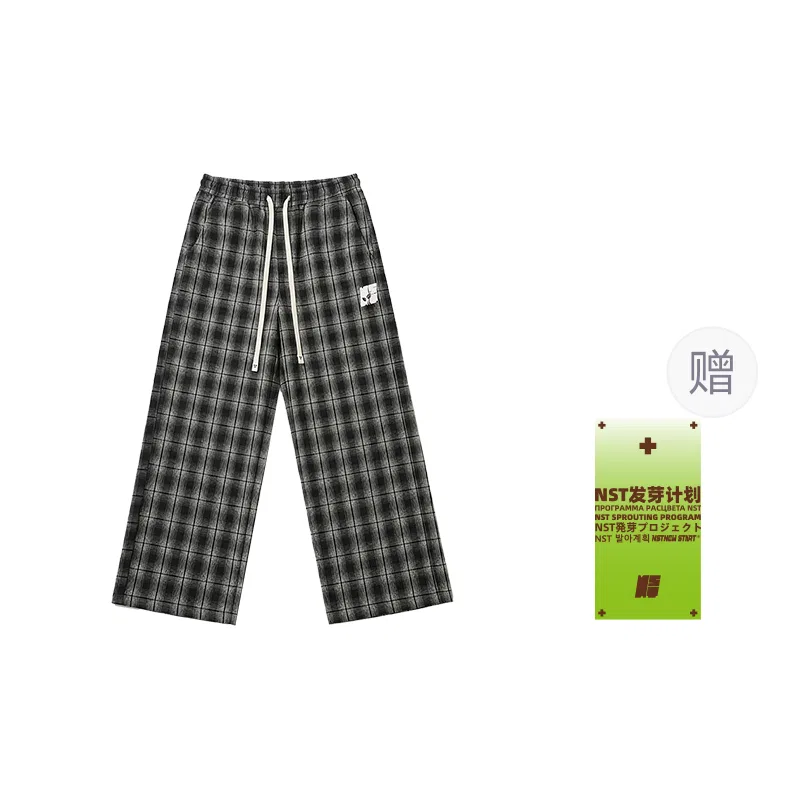 Детские повседневные брюки в клетку NSTNEW START, Black White Plaid