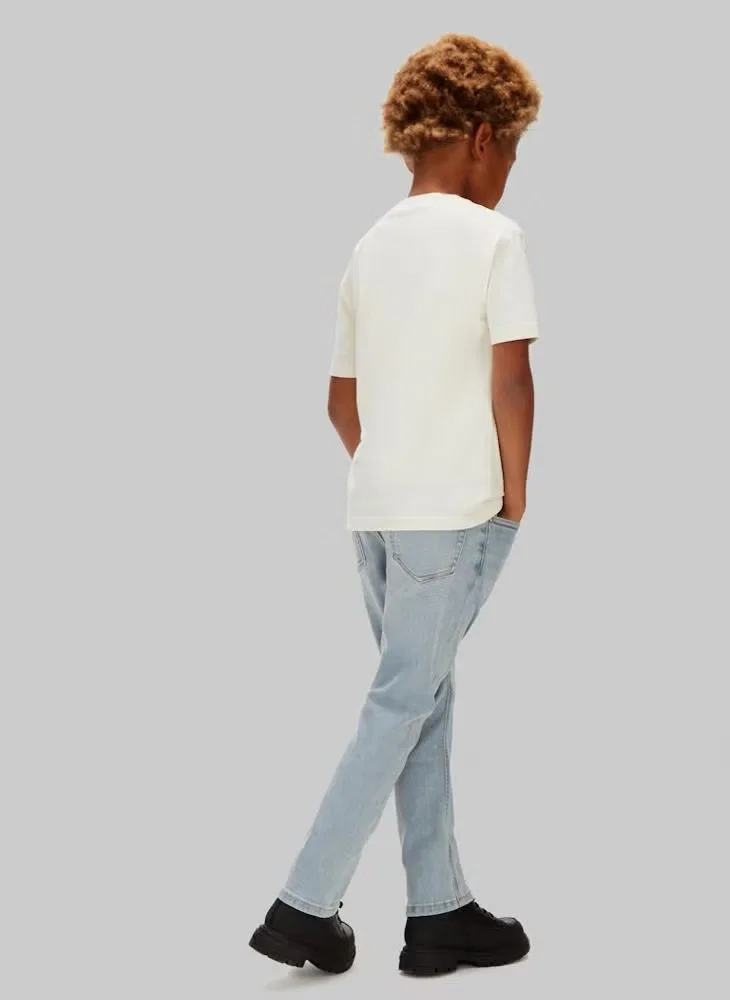 Джинсы-бойфренды с усами, модель Whiskered Dad, Calvin Klein Jeans, синий — фото 2