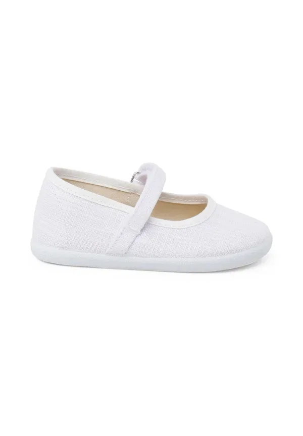 Туфли балетки с липучкой Ankle Strap Ballet Pumps Pisamonas, White, белый